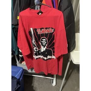 Size 2XL-VTG Rare Scarface Clothing Shirt Mens Red Suede 90s